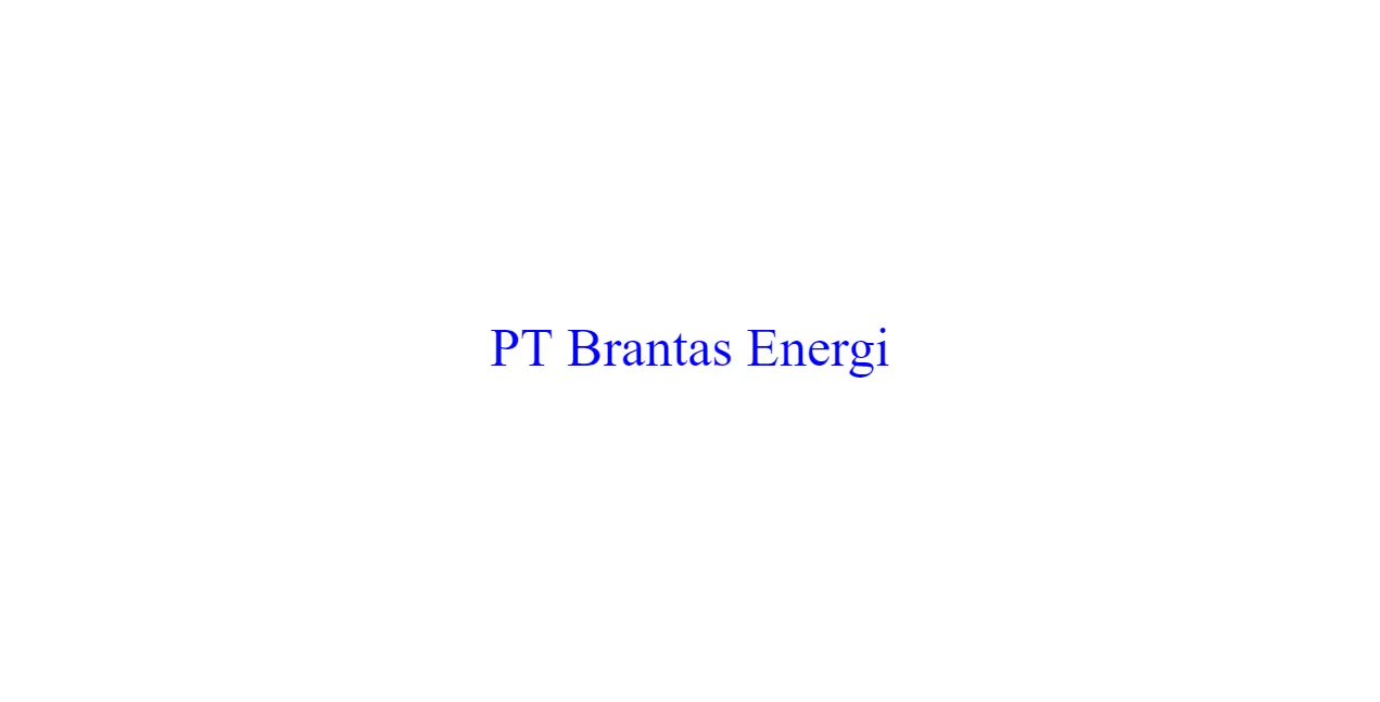 Loker bumn lulusan s1 di pt brantas energi jakarta terbaru 2024