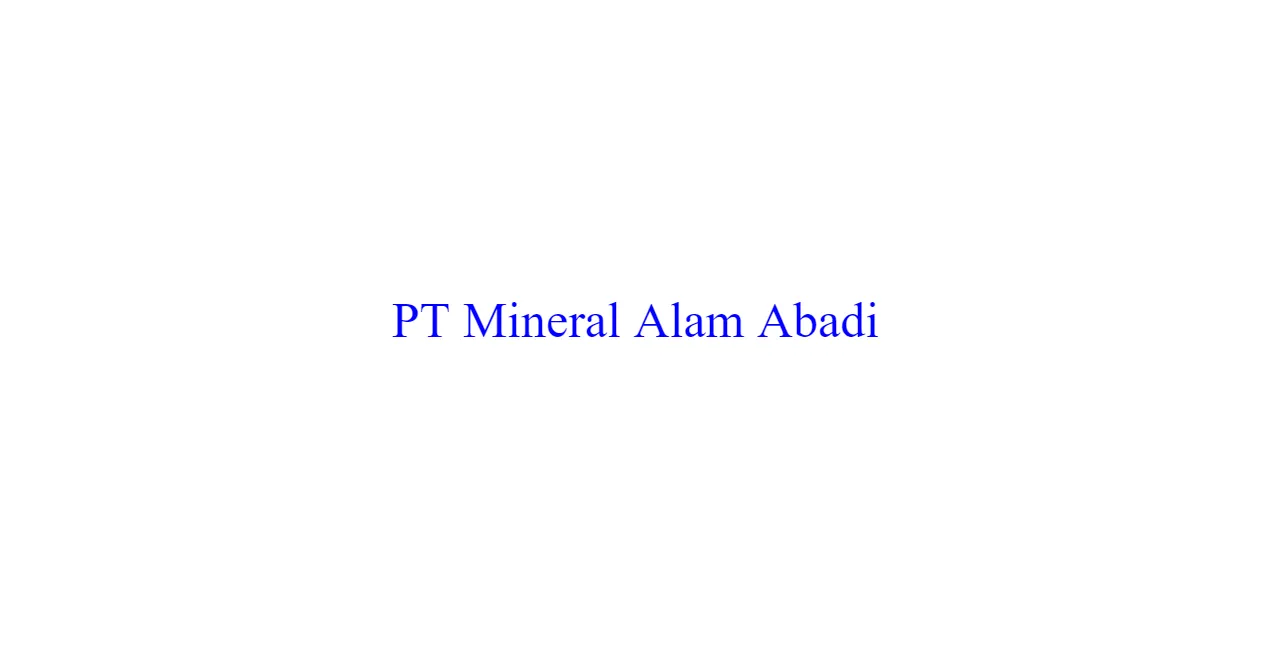 Lowongan kerja morowali terbaru posisi geotechnical supervisor pt mineral alam abadi 2024